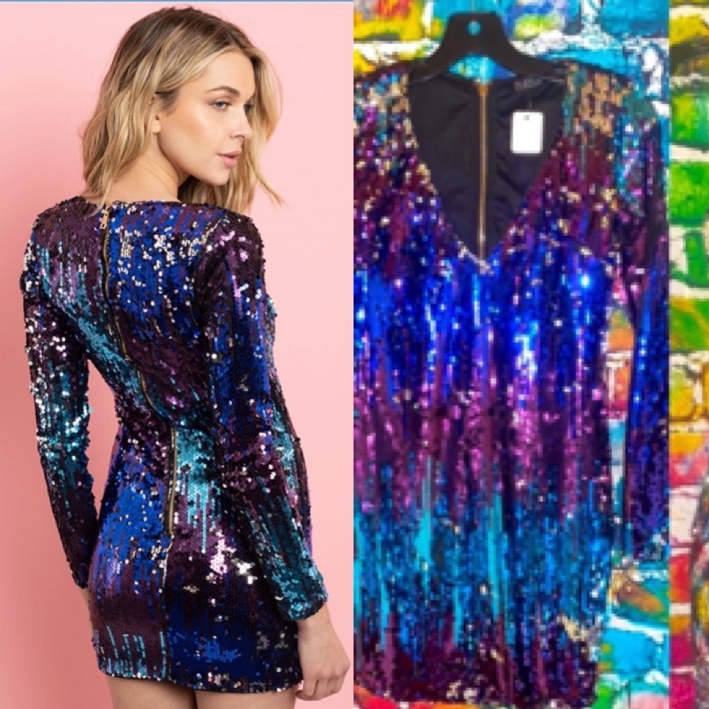 Multicolored Sequins Dress